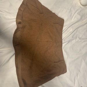 Brown mini skirt and belt